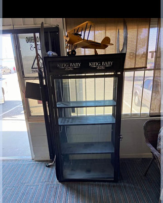 King Baby Studio Floor Standing Glass Display Case Cabinet w/ Shelves, Locking