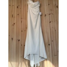 NWT Lulus To Be Yours Ivory Strapless Pleated Mermaid Maxi Dress Wedding Sz XL