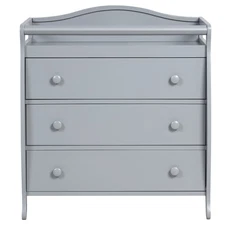 HoneyJoy 3-Drawer Dresser Changing Table w/Safety Belt Guardrails for Kids' Room