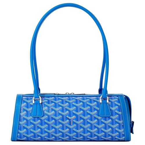 GOYARD Shoulder Bags Leather Blue Women 11.8 x 4.1 x 4.7 in