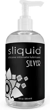 Sliquid Silver Intimate Lubricant - Silicone Lube for Women/Men/Couples, Hypoall