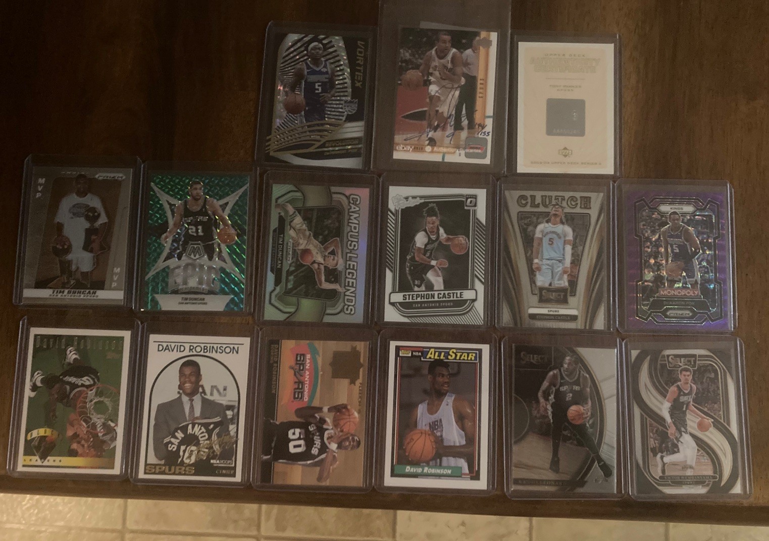 14 CARD LOT SPURS AUTO INSERT ROOKIE FOX VICTOR WEMBANYAMA TONY PARKER UDA PRIZM