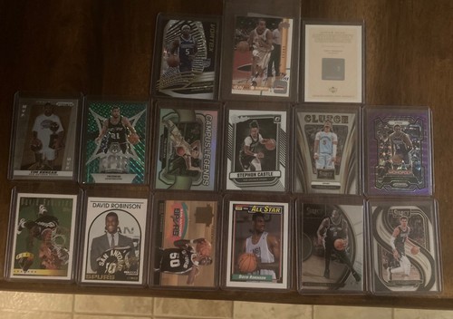 14 CARD LOT SPURS AUTO INSERT ROOKIE FOX VICTOR WEMBANYAMA TONY PARKER UDA PRIZM