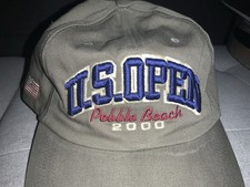 Vintage Olive Green 2000 U.S. Open - Pebble Beach 4 Head Adjustable Baseball Hat