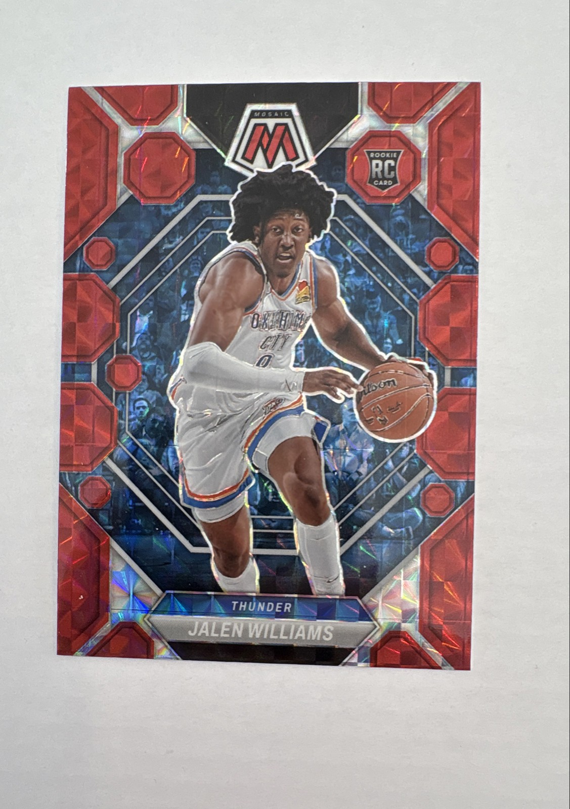 2022-23 Panini Mosaic - Rookies Jalen Williams #217 Red Mosaic Prizm (RC)