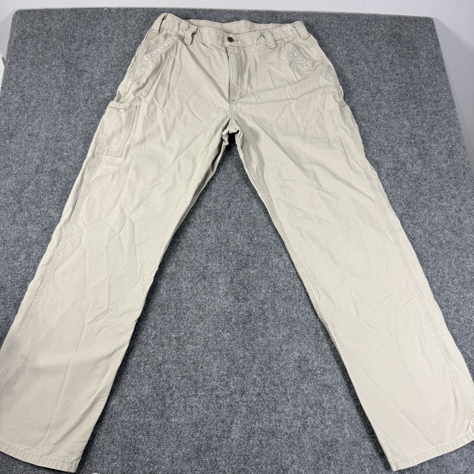 🔨 CARHARTT Mens 36x34 B151 TAN Loose Original Fit Carpenter Work Pants Canvas