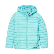 Lands' End Kids FeatherFree Insulated Hooded Packable Jacket - Large - Aqua