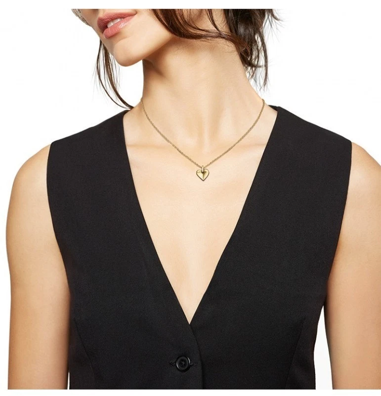 Collana Catenina Pendente Piccolo Cuore BREIL DARLING TJ3154 Argento Dorato - Immagine 3 di 3