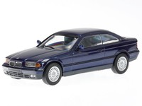 BMW E36 Coupe 3-Reihe 1992 Blau Modellauto 940023321 Maxichamps 1:43