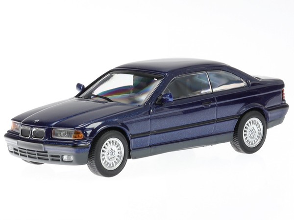BMW E36 Coupe 3-Reihe 1992 Blau Modellauto 940023321 Maxichamps 1:43-image