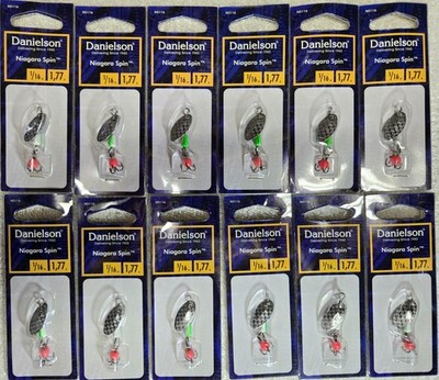 12 Packs, Danielson Niagara Spin Spinner 1/16oz Green NS116GRN, NEW!