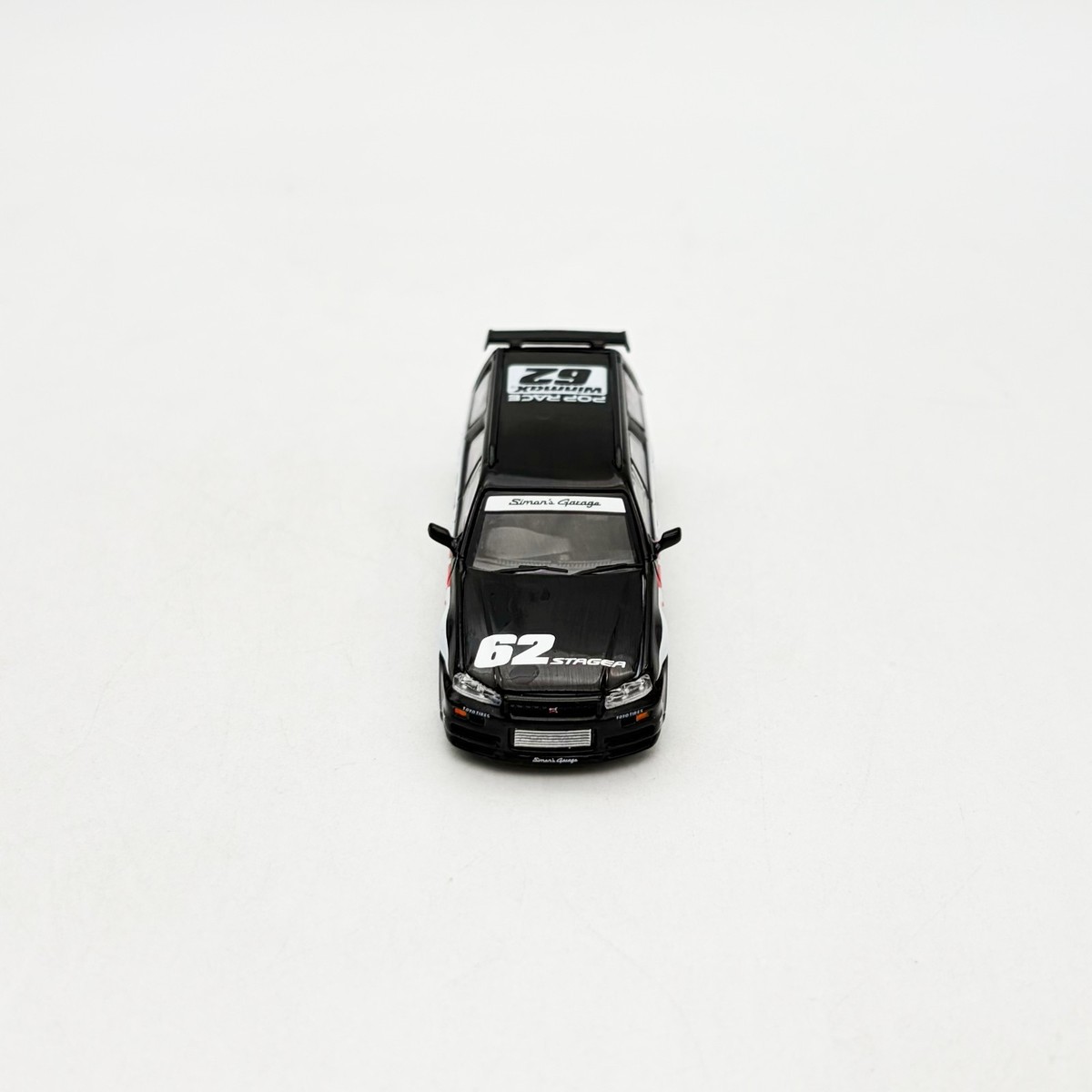 Pop Race 1:64 Nissan Stagea R34 Black #211 | eBay