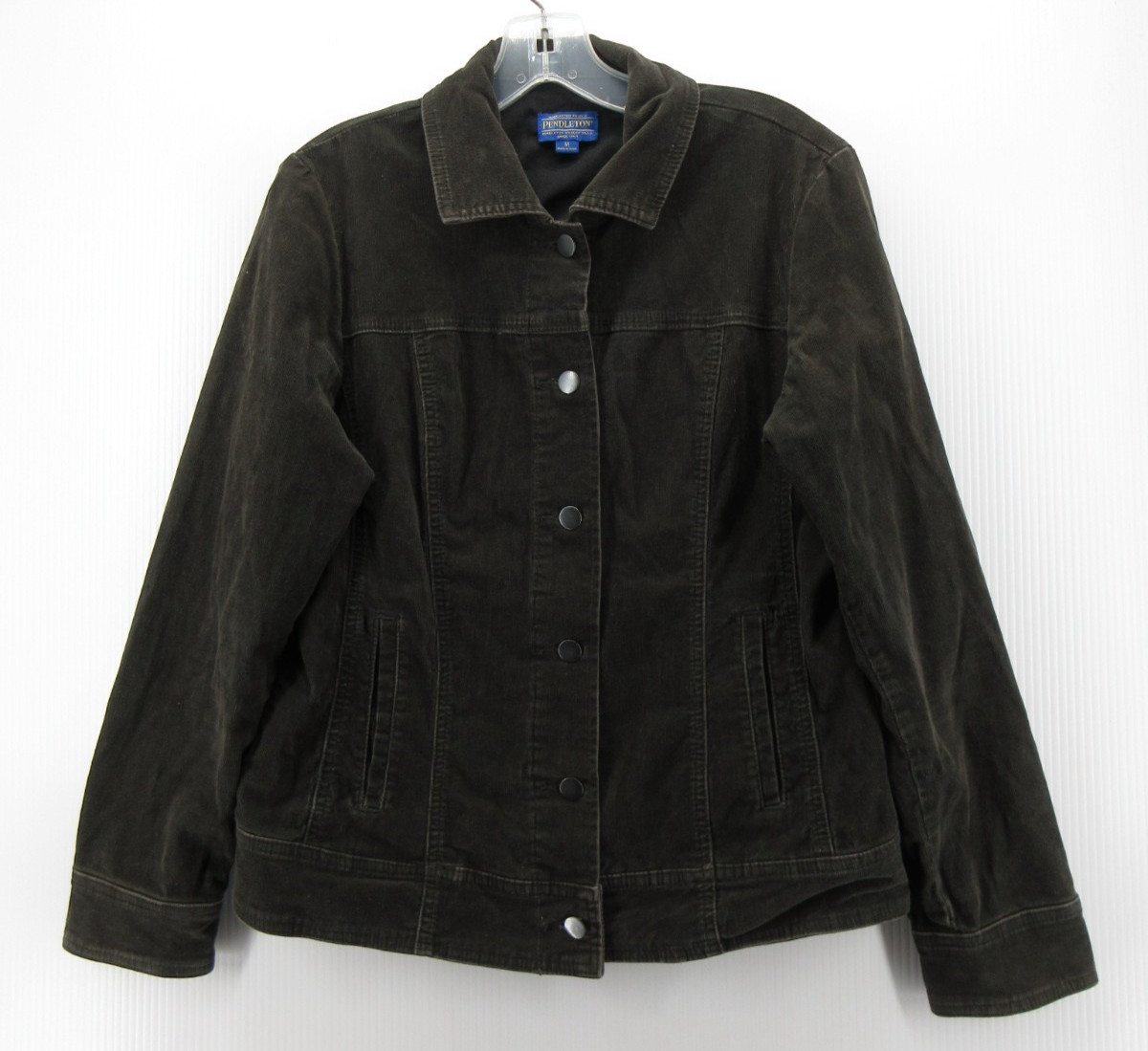 Pendleton Jacket Women Medium Brown Corduroy Coat… - image 1