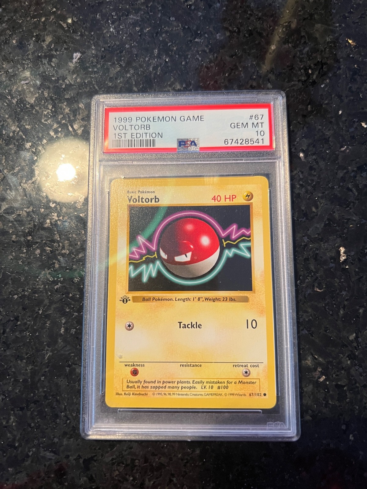 Pokemon Voltorb 1999 Base Set Shadowless 1st Edition #67 PSA 10 GEM MINT WOTC