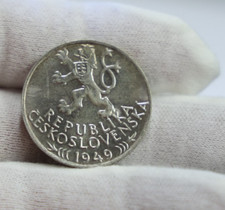 1949 CZECHOSLOVAKIA 100 Korun Silver Coin Unc