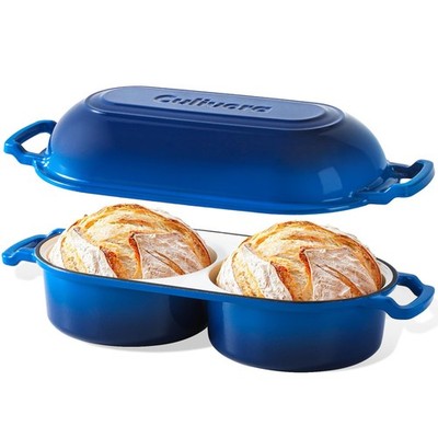 Cast Iron Bread Pan 16.5cm Diameter with Lid - Bake Sourdough & Mini Loaves