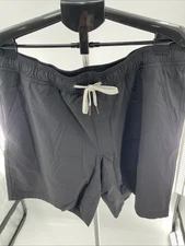 True Classic Black Performance Lined Swim Trunks Shorts with Pockets Mens XLarge