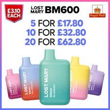 Lost Mary BM600 Prefilled Pod Vape Kit | 600 Puffs | 20mg Nic Salt | 35 Flavours