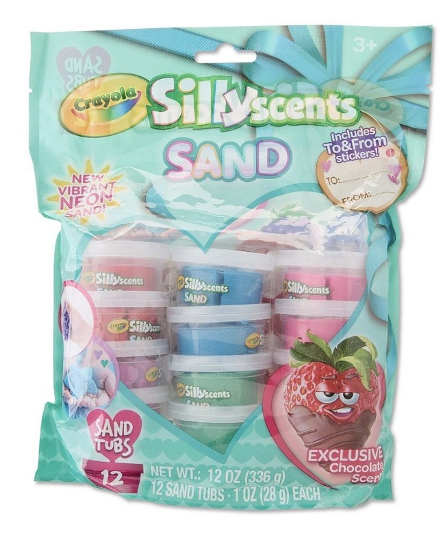 Crayola Silly Scents Gift Pack- 12 Scented Sand Tubs-Build Sand Art