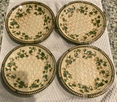 Temptations By Tara Floral Lace  7'' Salad Plates Set of 4 in Green