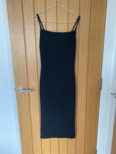 Bodycon midi dress - Black - Cami slip dress