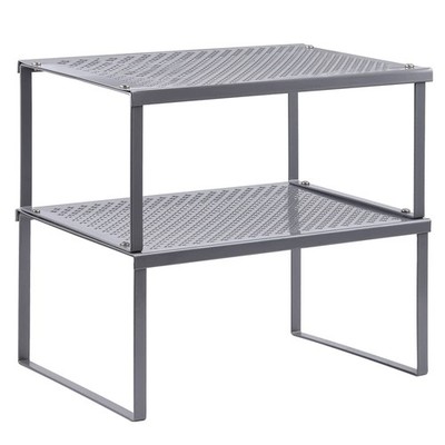 Kitchen Shelf Organizer for Counter Cupboard Pantry, Set of 2 Cabinet Shelf O...
