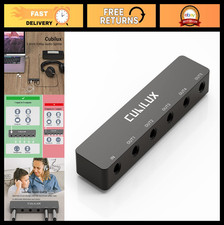 5-Way 3.5mm AUX Splitter - Aluminum 5-Channel Stereo Headphone Hub for Audio Sha