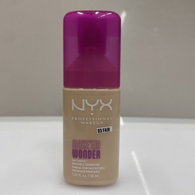 NYX MAKE 'EM WONDER SOFT MATTE BUILDABLE FOUNDATION 30ml Shade 03 Fair