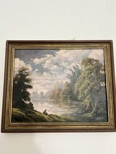 Olga Aggio (Garner) Original Oil Painting - "Meditation, Salisbury" - Framed