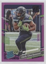 2023 Panini Clearly Donruss Rated Rookie Purple 154/199 Zach Charbonnet #91 16wc