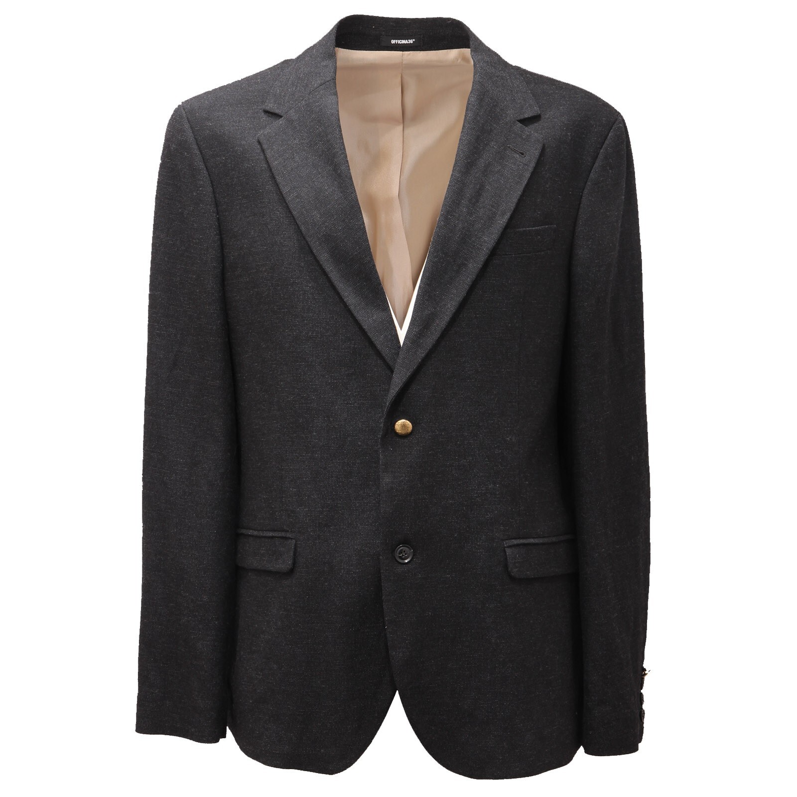 8697AD giacca uomo OFFICINA36 мужская шерстяная куртка из смеси черной и серой сверкающей ткани 31890₽