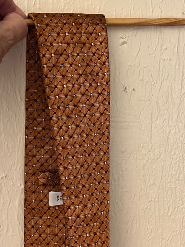 SALE! Luxury Barneys New York Mens Neck Tie - Copper Burnt Oange Amber - Picture 12 of 12