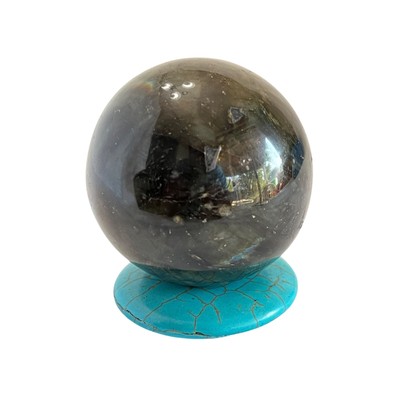 Certified Cat's Eye Sphere 55mm - Natural Lehsunia Gem, Healing Crystal Ball.