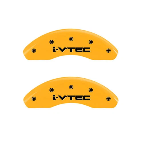 2007-2011 Honda CR-V dianteiro + traseiro amarelo MGP tampas de pinça de disco de freio "i-VTEC" - Imagem 2 de 4