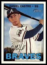 2016 Topps Heritage HN Daniel Castro #543 Atlanta Braves