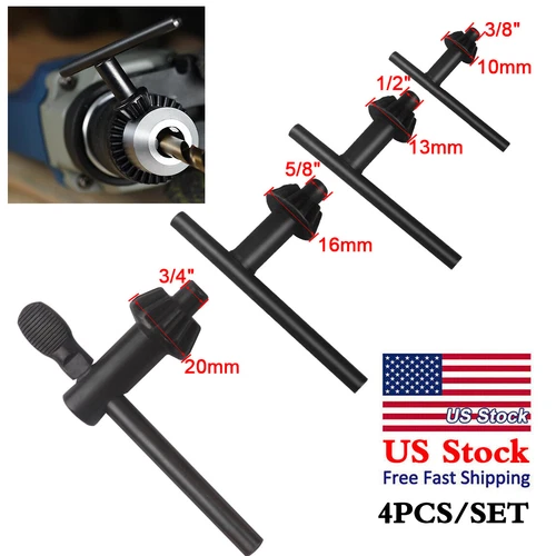 4 Way Drill Press Chuck Key Size 10/13/16/20mm Chucks Universal Combination Hand
