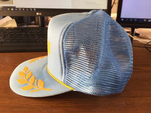 Vintage Hawaii Baby Blue Snap Back Baseball Trucker Cap - Picture 2 of 6