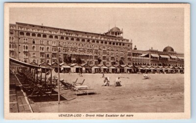 VENEZIA Lido Grand Hotel Excelsior dal mare ITALY Postcard
