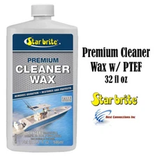 Star Brite 089632P Premium Cleaner Wax w/ PTEF Metal Fiberglass 32 oz