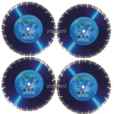 14" (4) 15MM SEG Hard Concrete/Brick/Block/Paver/Stone Diamond Blade**SPEED CUT