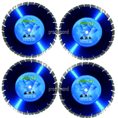 14'' (4) 15MM SEG Hard Concrete/Brick/Block/Paver/Stone Diamond Blade**SPEED CUT