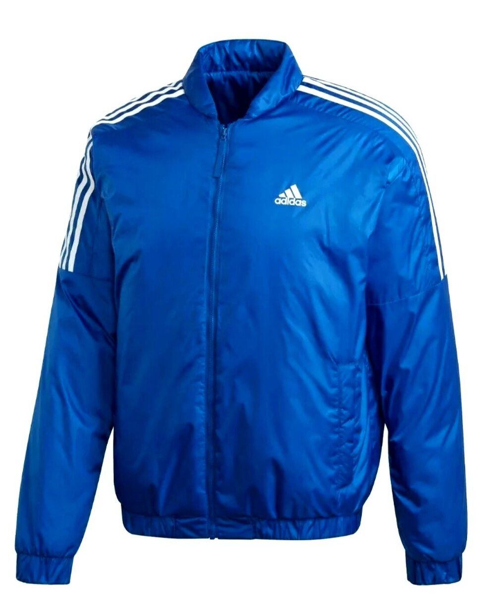 adidas Men s Essentials Insulated Bomber Jacket Sz Medium Team Royal Blue eBay