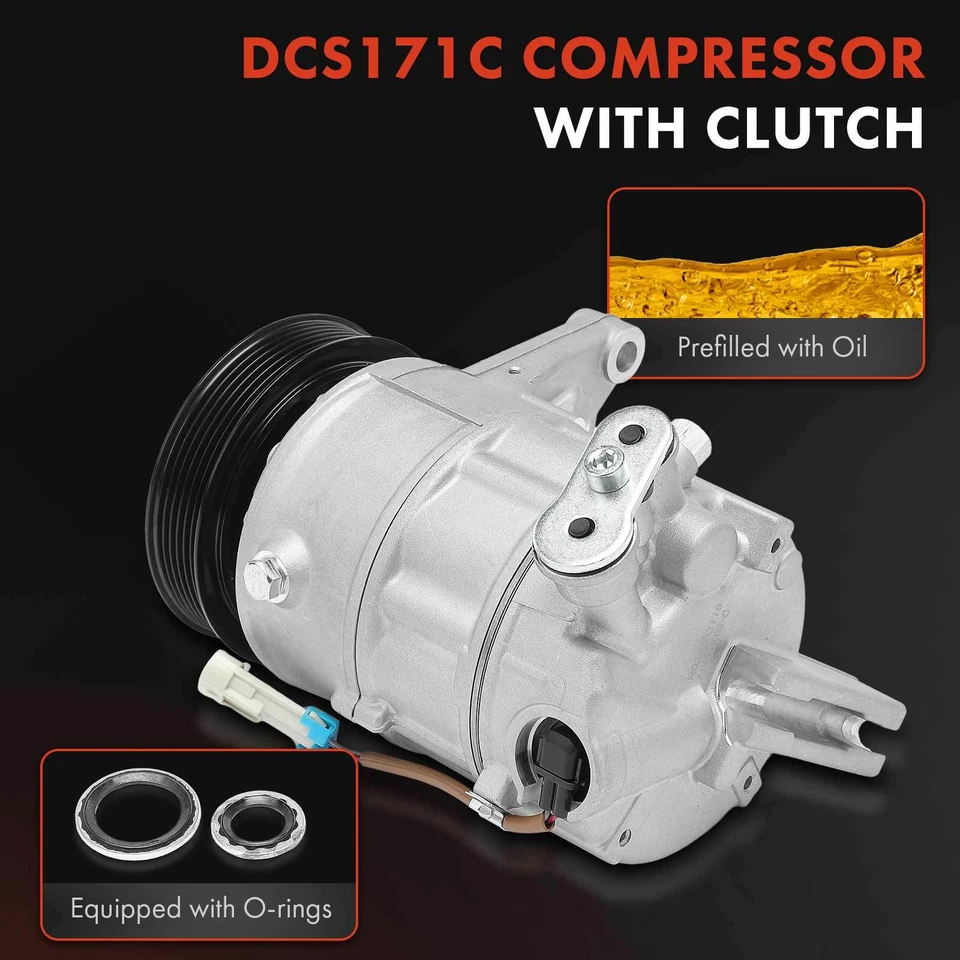 Compresor de aire acondicionado con estilo CVC para Buick Allure LaCrosse Cadillac SRX Saab 9-4X Foto 3 de 4