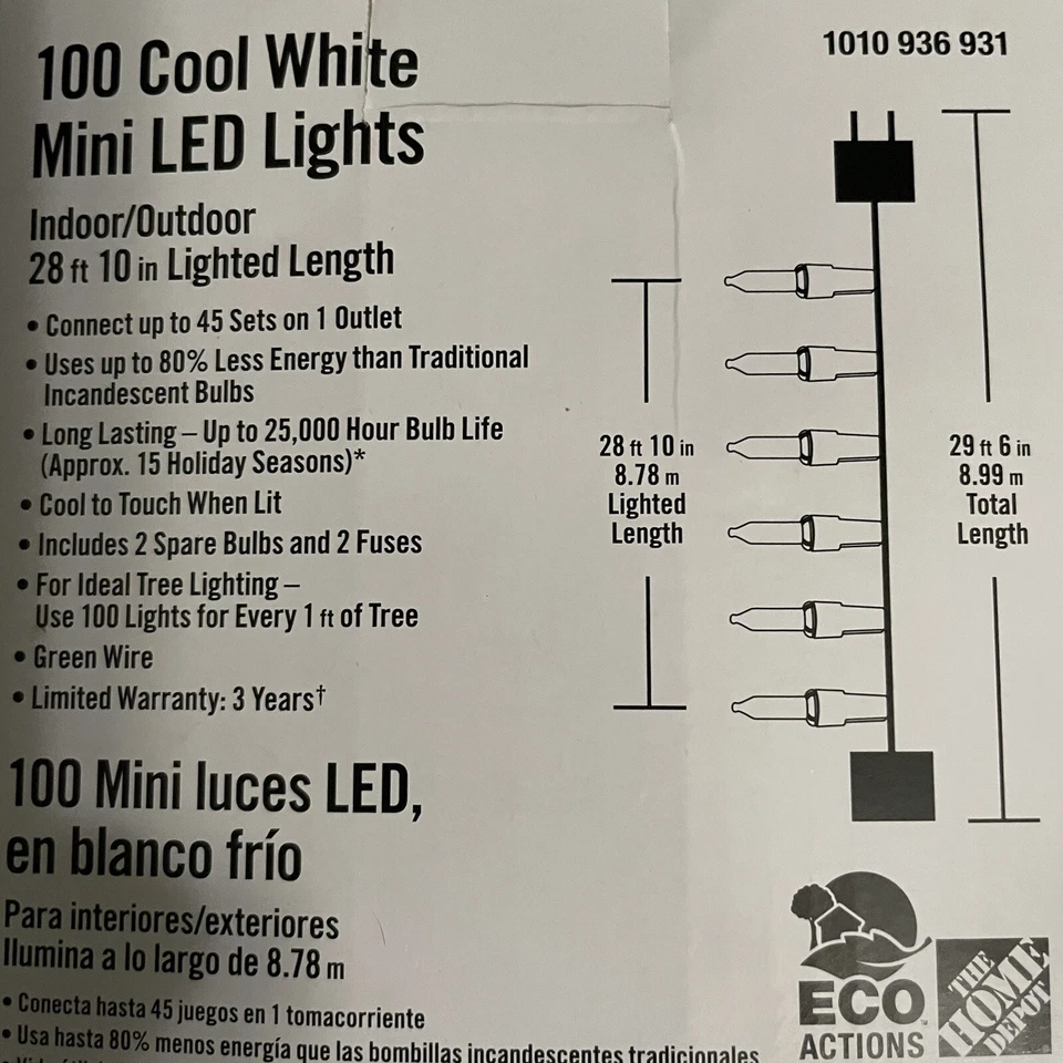 2 Boxes - Holiday Accents 100 Mini LED Cool White Party Wedding  Christmas Light - Image 2 of 2