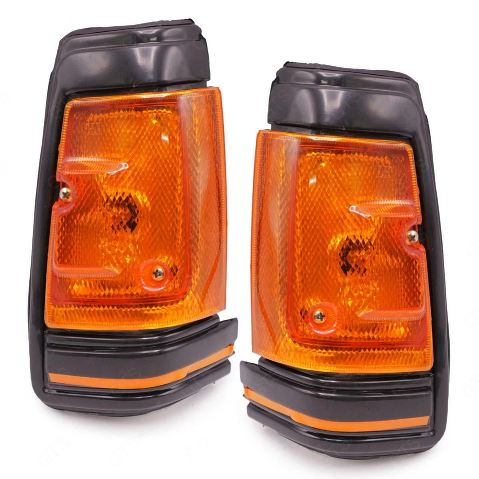 Set Black Turn Signal Marker Corner Light For Nissan Datsun 720 Sd23 D23 1983 86 - Image 4 of 4