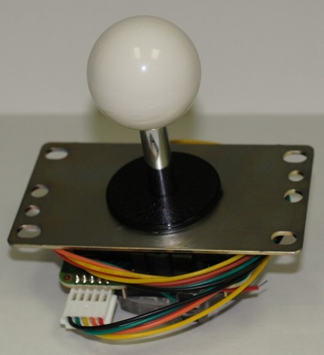 Japan Sanwa Mix Buttons Vermilion White x 6 & White Joystick 8YT- Arcade Parts - Picture 2 of 9