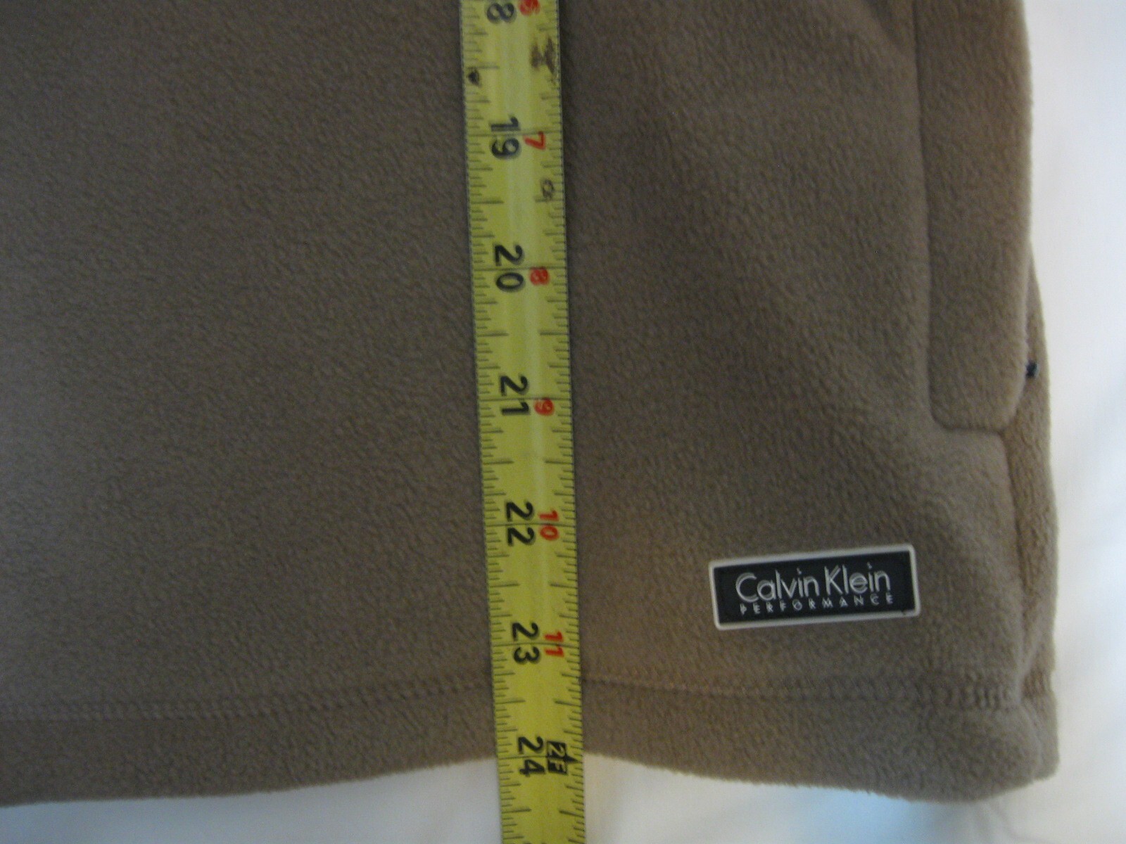Women’s Calvin Klein Performance Quick dry Tan Fleece full zip Jacket