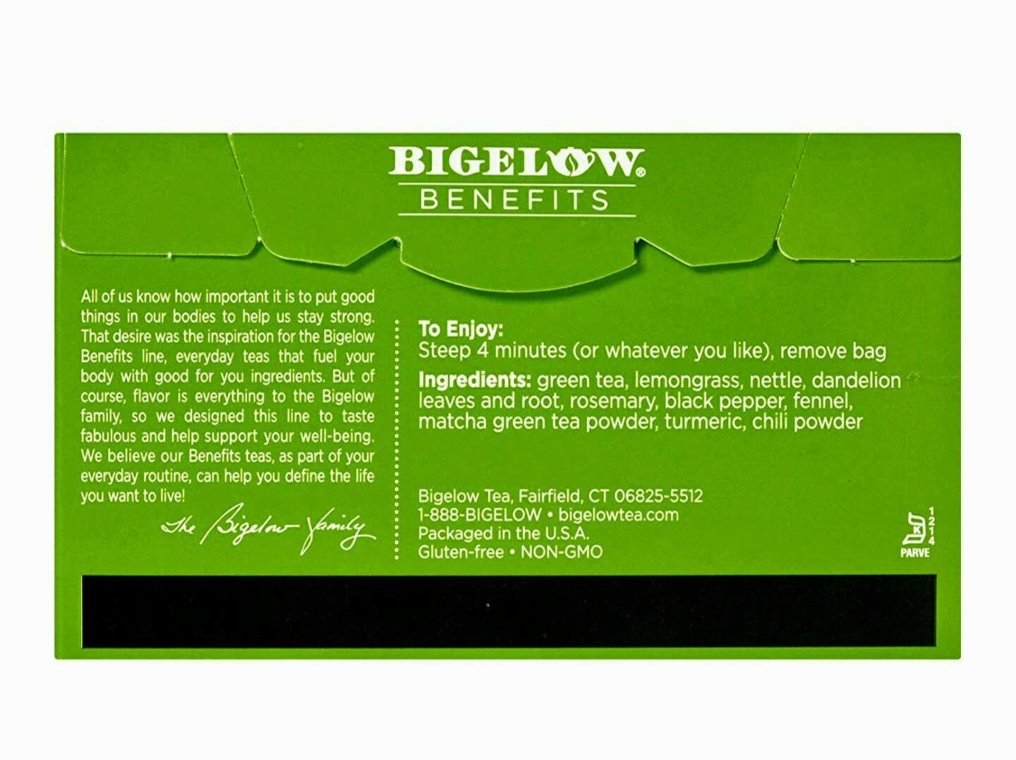 6 Boxes Bigelow Benefits TUMERIC CHILI MATCHA REFRESH Green Tea 108 count 7/2023