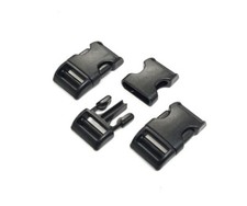 Curved Side Release Buckles Black Plastic 13mm 16mm 20mm 25mm Webbing Straps Bag