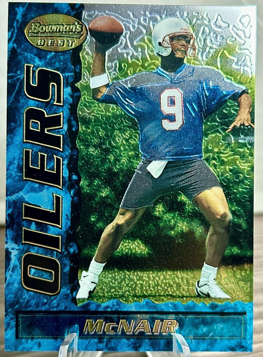 Steve McNair 1995 Bowman's Best Rookie Blue RC #3 Titans HOF